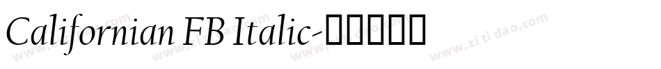Californian FB Italic字体转换